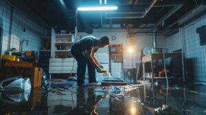 a-skilled-technician-meticulou-61c2bc65-630bcef6-c7d6-4105-ac93-df081d6d83b0.webp a skilled technician meticulously inspecting water damage in a contemporary basement, surrounded by industrial tools and drying equipment, illuminated by bright overhead lights that enhance the clarity of the repair process.