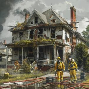 damaged-ee43e28d-dc21990e-a0da-4407-9900-bb8e6b31e344.webp Fire damage restoration professionals assessing a damaged home