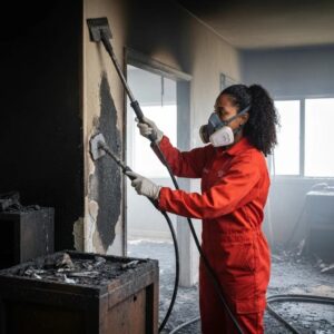 e1d630f7-7b73-40ec-8178-dc2d31bf54cb.webp Professional smoke damage restoration technician cleaning a smoke-damaged home