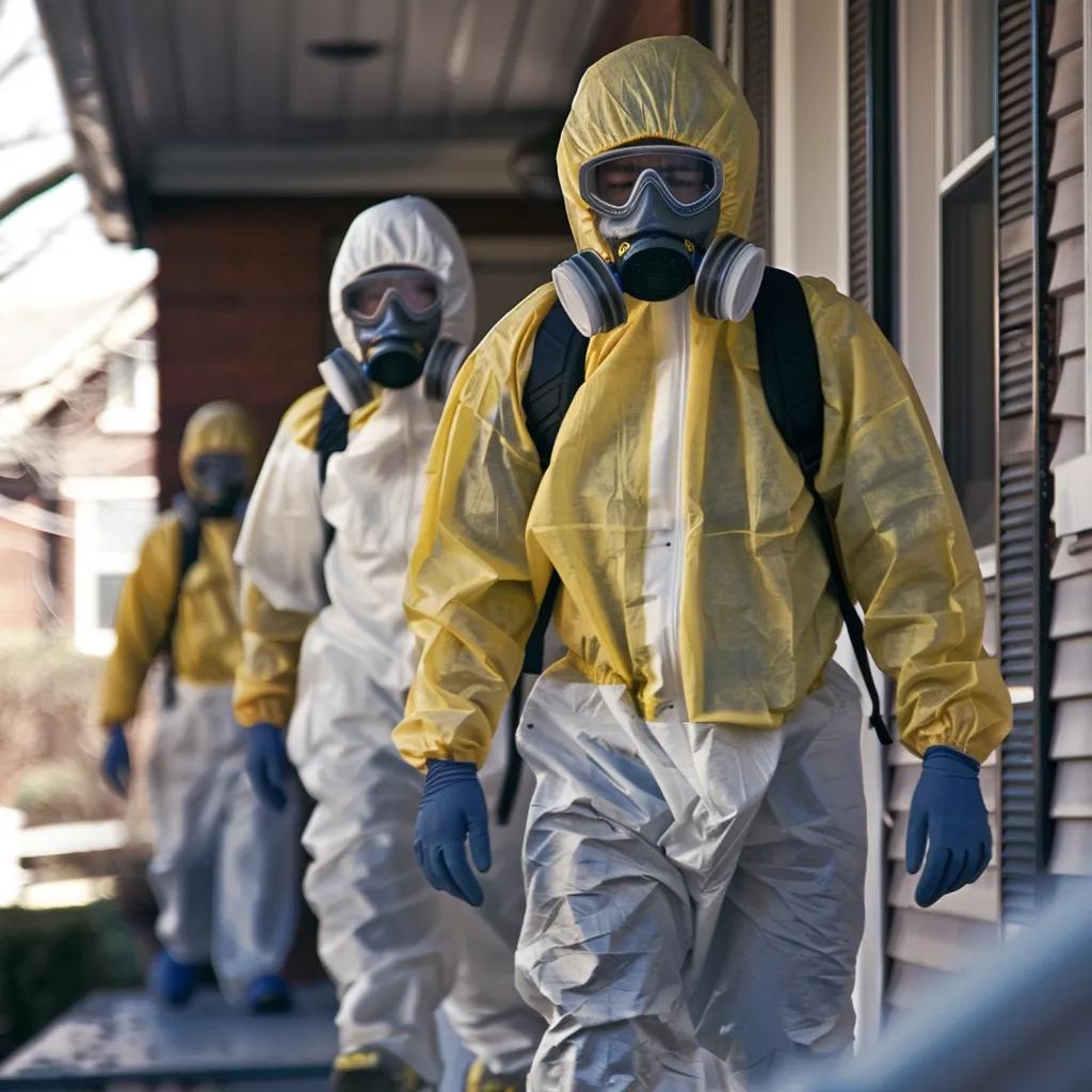 Professional asbestos removal team in New York preparing for safe abatement