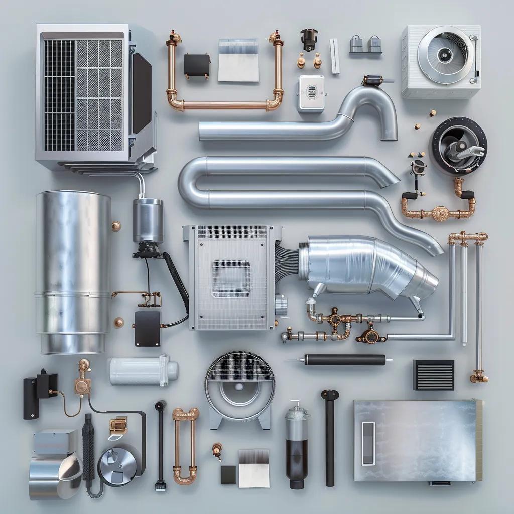 HVAC components vulnerable to water damage including coils and ductwork